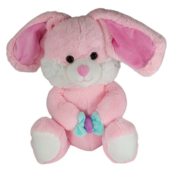 Pink Rabbit Plush Bunny with Butterfly Soft Stuffed Animal w/Tag Appx 13" Easter - Picture 1 of 10